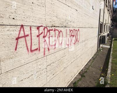 Roma, Italia. 03rd Feb, 2023. **NESSUN SITO WEB E GIORNALI SOLO PER L'ITALIA** Facoltà di lettere occupata all'Università la Sapienza di Roma Credit: Agenzia indipendente per le foto/Alamy Live News Foto Stock