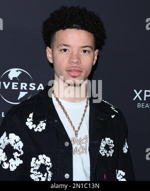 Los Angeles, Stati Uniti. 06th Feb, 2023. Lil Mosey arriva all'Universal Music Group 2023 dopo aver festeggiato i Grammy che si tengono presso gli studi di Milk di Los Angeles, CA, domenica 5 febbraio 2023 . (Foto di Juan Pablo Rico/Sipa USA) Credit: Sipa USA/Alamy Live News Foto Stock