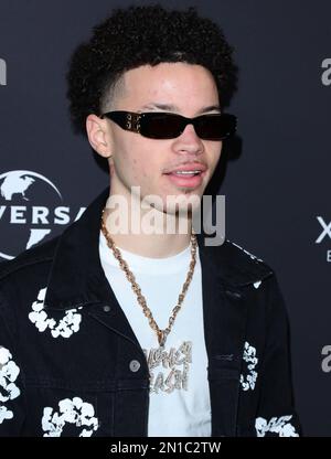 Los Angeles, Stati Uniti. 06th Feb, 2023. Lil Mosey arriva all'Universal Music Group 2023 dopo aver festeggiato i Grammy che si tengono presso gli studi di Milk di Los Angeles, CA, domenica 5 febbraio 2023 . (Foto di Juan Pablo Rico/Sipa USA) Credit: Sipa USA/Alamy Live News Foto Stock