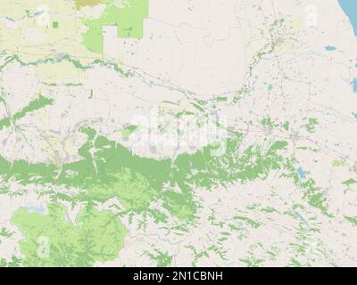 Cecenia, repubblica di Russia. Aprire la mappa stradale Foto Stock