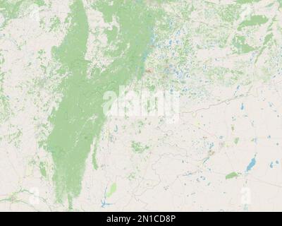 Chelyabinsk, regione della Russia. Aprire la mappa stradale Foto Stock