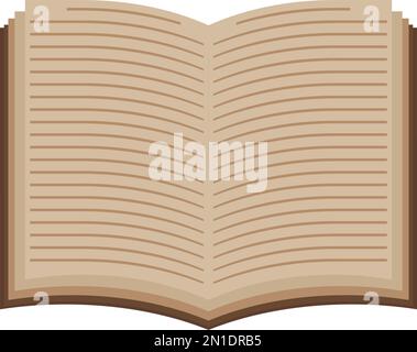 aprire l'illustrazione del libro. Può essere utilizzato come logo per libreria o negozio, biblioteca, istruzione o concetto di apprendimento, ecc. Illustrazione Vettoriale