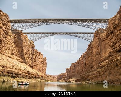 Ponti Navajo visti dal fiume Colorado, dal Parco Nazionale del Grand Canyon, patrimonio dell'umanità dell'UNESCO, Arizona, Stati Uniti d'America Foto Stock