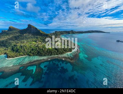 Antenna di Mangareva, arcipelago di Gambier, Polinesia Francese, Sud Pacifico, Pacifico Foto Stock