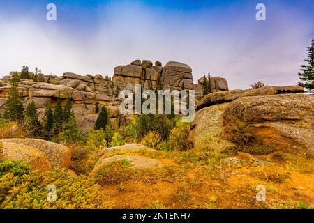 Curt Gowdy state Park paesaggi naturali, Wyoming, Stati Uniti d'America, Nord America Foto Stock