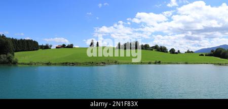 La vista di Forggensee in estate Foto Stock