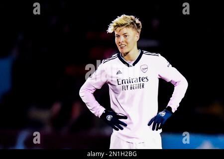 Londra, Regno Unito. 05th Feb, 2023. Dagenham, Inghilterra, 04 2023 febbraio: Lina Hurtig (17 Arsenal) durante il gioco della Super League di Barclays fa Womens tra West Ham United e Arsenal a Dagenham e il Chigwell Construction Stadium.England di Redbridge. (K Hodgson/SPP) Credit: SPP Sport Press Photo. /Alamy Live News Foto Stock