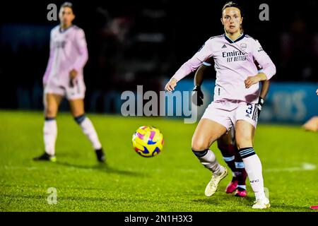 Londra, Regno Unito. 05th Feb, 2023. Dagenham, Inghilterra, 04 2023 febbraio: Carlotte Wubben Moy (3 Arsenal) durante il gioco della Super League di Barclays fa Womens tra West Ham United e Arsenal a Dagenham e il Chigwell Construction Stadium.England di Redbridge. (K Hodgson/SPP) Credit: SPP Sport Press Photo. /Alamy Live News Foto Stock