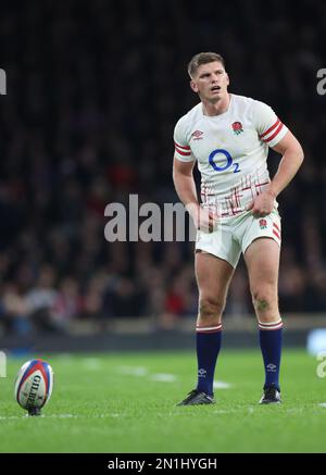 Owen Farrell in Inghilterra durante la partita della Guinness Six Nations Calcutta Cup tra Inghilterra e Scozia al Twickenham Stadium di Londra, Gran Bretagna, 04th Foto Stock