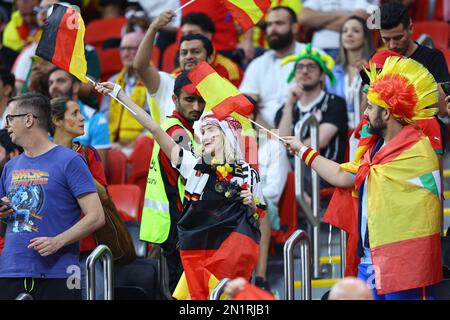 AL KHOR, QATAR - 27 NOVEMBRE: Durante la Coppa del mondo FIFA Qatar 2022 Group e match tra Spagna e Germania allo Stadio al Bayt il 27 novembre 2022 ad al Khor, Qatar. (Foto di MB Media) Foto Stock