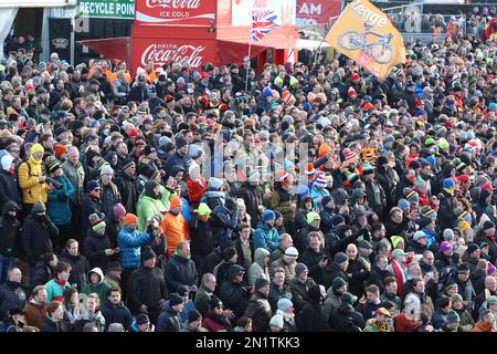 Hoogerheide, Paesi Bassi. , . Concorso Men Elite, spettatori, UCI World Championship Cyclo-cross Hoogerheide 2023 nei Paesi Bassi, ciclismo, off Road cycling, UCI Cyclocross World Championships, a Hoogerheide, Paesi Bassi Domenica 5. Febbraio 2023. Foto e copyright Fabien BOUKLA/ATP immagini. (BOUKLA Fabien/ATP/SPP) Credit: SPP Sport Press Photo. /Alamy Live News Foto Stock