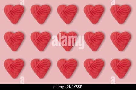 Pane di conchiglia a forma di cuore per il giorno dell'amore e dell'amicizia Foto Stock