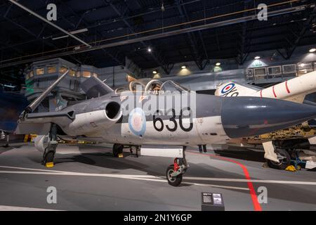 Yeovilton.Somerset.United Kingdom.October 23rd 2022.A Blackburn Buccaneer è in mostra a The Fleet Air Arm Museum a Somerset Foto Stock