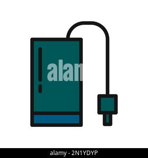 Icona della linea del disco rigido isolata su sfondo bianco. Icona sottile nera piatta sullo stile moderno. Simbolo lineare e tratto modificabile. Semplice e pixel p Illustrazione Vettoriale