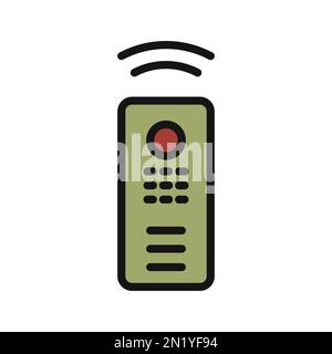 Icona della linea del controller isolata su sfondo bianco. Icona sottile nera piatta sullo stile moderno. Simbolo lineare e tratto modificabile. Semplice e pixel p Illustrazione Vettoriale