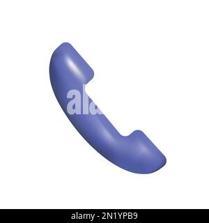 3D icona del telefono cellulare e del vettore dei messaggi a bolle. EPS 10 Illustrazione Vettoriale