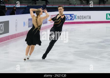 Torino, Italia. 10th Dec, 2022. Katerina Mrazkova e Daniel Marzek (CZE) si esibiscono durante la Junior Ice Dance - Free Dance del Gran Premio della ISU di Fighter Skating Final di Torino a Palavela. (Foto di Davide di Lalla/SOPA Images/Sipa USA) Credit: Sipa USA/Alamy Live News Foto Stock