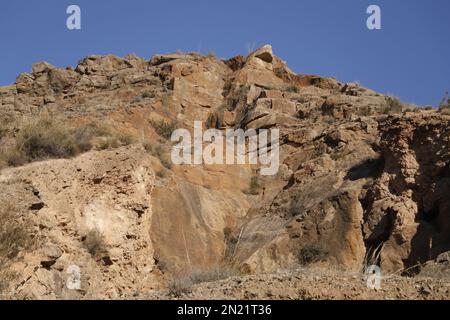Rocce, montagne colorate per escursioni a piedi in Cantoria Almeria Andalucia Spagna Foto Stock