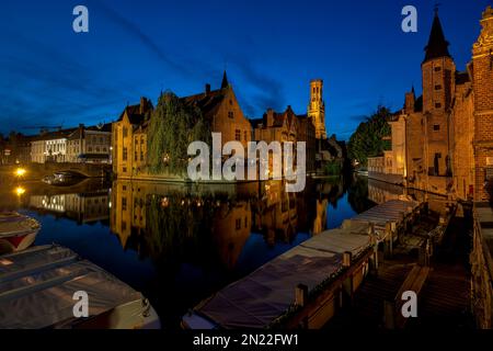 Rosary Quay, Bruges, Belgio Foto Stock