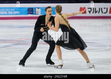 Katerina Mrazkova e Daniel Marzek (CZE) si esibiscono durante la Junior Ice Dance - Free Dance del Gran Premio della ISU di Fighter Skating Final di Torino a Palavela. Foto Stock