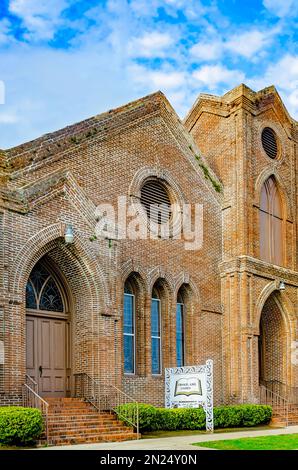 Emanuel African Methodist Episcopal Church è nella foto, 30 gennaio 2023, a Mobile, Alabama. La chiesa gotica di Revival è stata costruita in 1869. Foto Stock