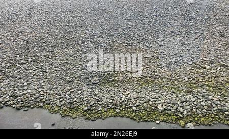 Ghiaia su terreno all'aperto Foto Stock