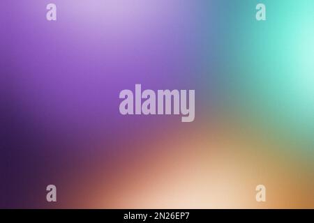Sfondo sfumato astratto verde viola giallo, effetto sfumato granuloso Foto Stock