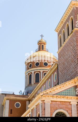 Monumenti architettonici del Santuario della Madonna Nera di Tindari a Patti, Provincia di Messina, Sicilia, Italia. Foto Stock