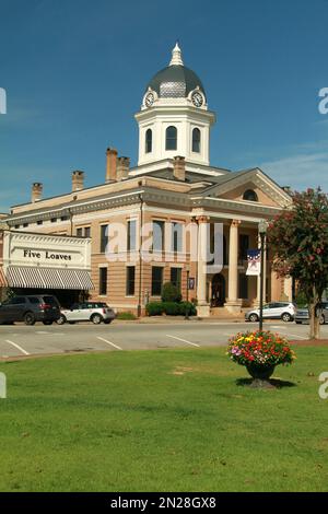 Monticello, Georgia, Stati Uniti. Tribunale della contea di Jasper in Piazza Monticello. Foto Stock