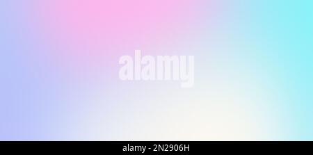 Sfondo sfumato colore pastello, viola rosa turchese giallo sfumato sfumatura colore ampio banner design, texture granulosa Foto Stock