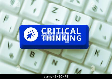 Ispirazione che mostra il pensiero critico segno. Sequenza di fasi di un progetto che richiede il tempo più lungo Foto Stock