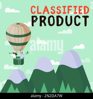 Ispirazione che mostra il segno prodotto classificato. Business showcase dati sensibili Top Secret divulgazione non autorizzata Foto Stock