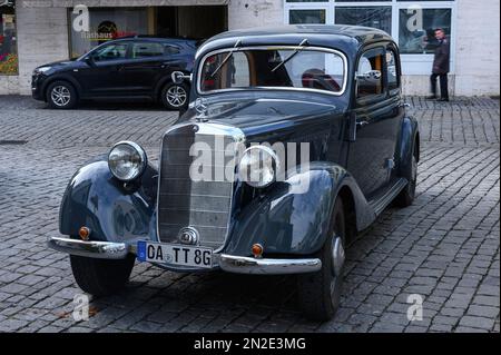 Auto d'epoca Mercedes-Benz 170 V, Kempten, Allgaeu, Baviera, Germania Foto Stock