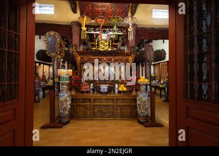 Hanoi, Vietnam, gennaio 2023. Tempio di BA NGO nel vecchio quartiere Foto Stock