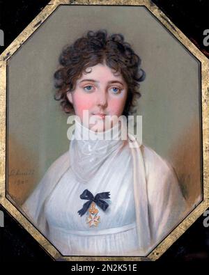 EMMA, LADY HAMILTON (1765-1815) modello inglese, attrice e padrona di Lord Nelson che possedeva questo ritratto Foto Stock