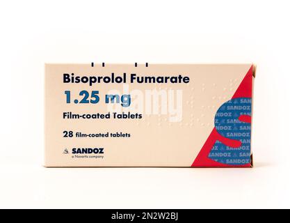 Bisoprololo fumarato: Un farmaco beta-bloccante usato per trattare la pressione alta. Foto Stock