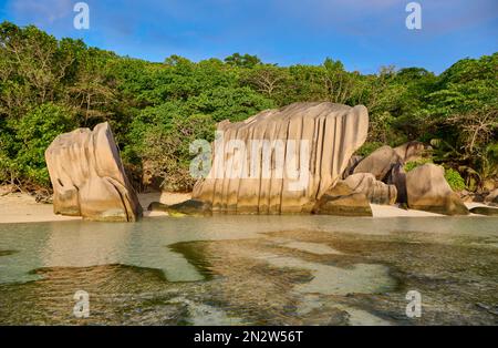 Anse Source D'Argent, l'Union Estate, la Digue, Seychelles Foto Stock