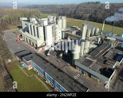 Veduta aerea della fabbrica di cioccolato Cadbury a Marlbrook vicino a Leominster in Herefordshire UK Foto Stock