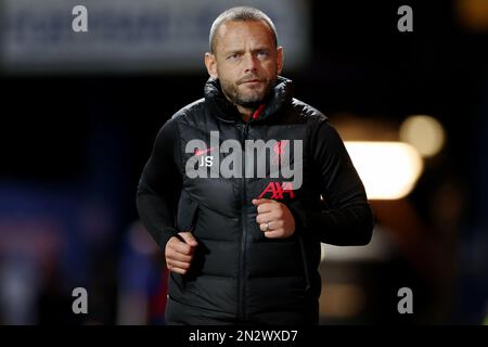 Liverpool U18 Coach, Jay spearing - Ipswich Town / Liverpool, fa Youth Cup quinto round, Portman Road, Ipswich, Regno Unito - 3rd febbraio 2023 Foto Stock