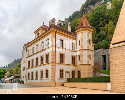 Museo Nazionale del Liechtenstein a Vaduz, la capitale del Liechtenstein in autunno Foto Stock