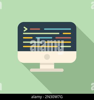 Icona frodi al computer vettore piatto. Errore di virus. Dati antivirus Illustrazione Vettoriale