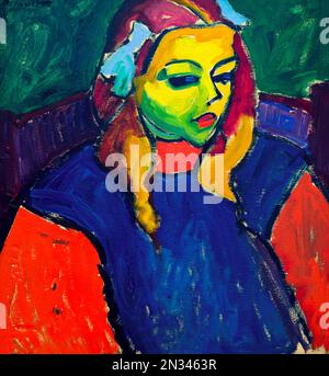 La ragazza con la faccia di verde, Alexej Jawlensky, 1910, Art Institute of Chicago, Chicago, Illinois, USA, America del Nord Foto Stock