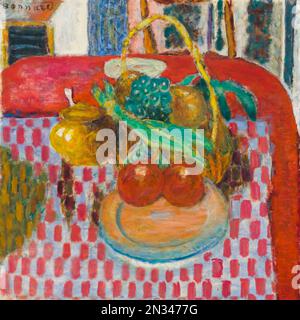 La tovaglia a scacchi, Pierre Bonnard, 1939, Art Institute of Chicago, Chicago, Illinois, USA, America del Nord Foto Stock