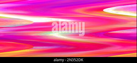 Uno sfondo astratto rosa elegante e vibrante caratterizzato da onde fluide e fluide. Il design dinamico incorpora sfumature morbide e un'atmosfera tranquilla Foto Stock