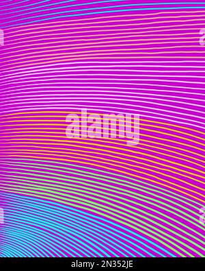 Sfondo astratto vibrante e dinamico con linee colorate e moderne. Il design elegante combina colori audaci e sfumature uniformi Foto Stock
