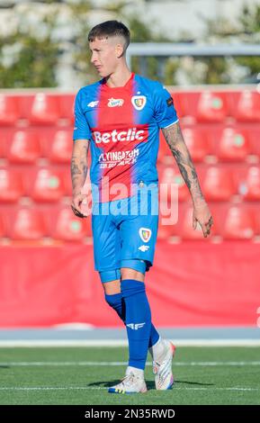 La Nucia, Spagna – 15 gennaio 2023. Piast Gliwice Center-back Miguel Munoz durante il club amichevole Ferencvaros vs Piast Gliwice (0-1). Foto Stock