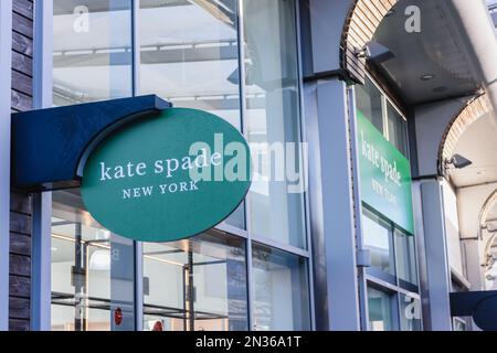 Negozio outlet Kate Spade, The Boulevard Outlet Center, Banbridge, Irlanda del Nord, Regno Unito, Regno Unito Foto Stock