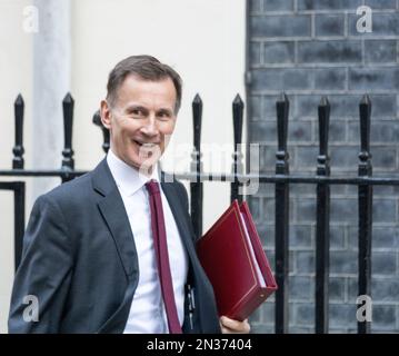 Londra, Regno Unito. 7th Feb, 2023. Jeremy Hunt, Cancelliere dello scacchiere, Downing Street, Londra UK Credit: Ian Davidson/Alamy Live News Foto Stock