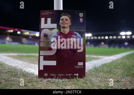 7th febbraio 2023: Turf Moor, Burnley, Lancashire, Inghilterra; fa Cup Football, Burnley contro Ipswich Town; programma di incontro di stasera Foto Stock