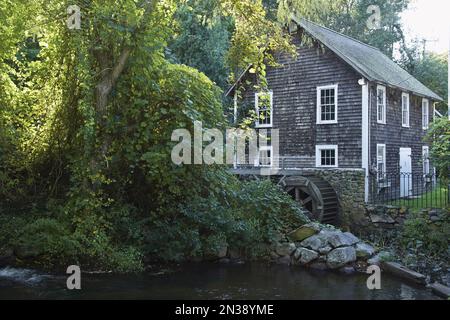 Stony Brook Grist Mill e museo, Brewster, Cape Cod, Massachusetts, STATI UNITI D'AMERICA Foto Stock